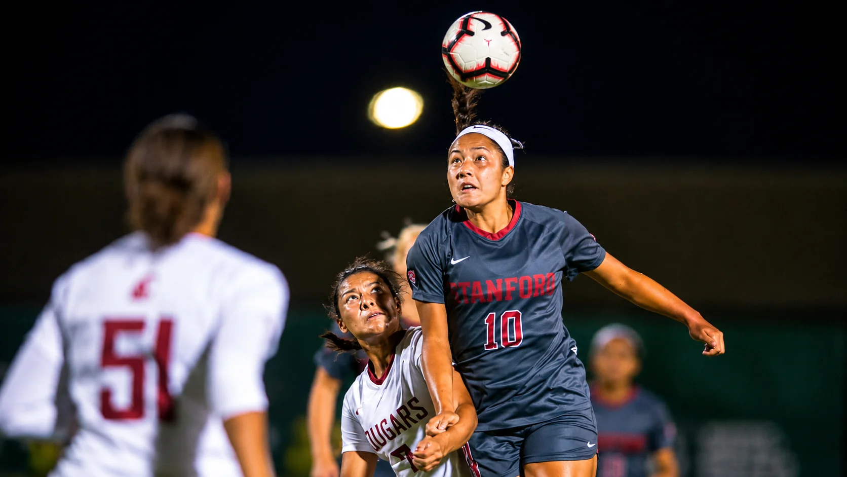 Maya Doms suits up for Stanford